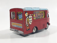 Rare 1960-1962 Corgi Toys 413 Smith's "Karrier" Van Chipperfields Circus Mobile Booking Office Truck Red and Light Blue Die Cast Toy Car Vehicle