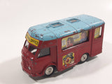 Rare 1960-1962 Corgi Toys 413 Smith's "Karrier" Van Chipperfields Circus Mobile Booking Office Truck Red and Light Blue Die Cast Toy Car Vehicle