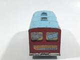 Rare 1960-1962 Corgi Toys 413 Smith's "Karrier" Van Chipperfields Circus Mobile Booking Office Truck Red and Light Blue Die Cast Toy Car Vehicle