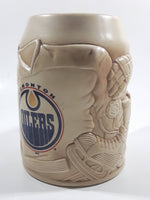 Edmonton Oiler NHL Ice Hockey Team Heavy Embossed 3D Stoneware Beer Stein Mug