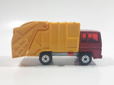 Vintage 1979 Lesney Matchbox Superfast Colectomatic Refuse Truck No. 36 Red Yellow Garbage Pickup Die Cast Toy Car Vehicle with Sliding Compactor