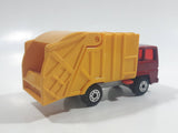 Vintage 1979 Lesney Matchbox Superfast Colectomatic Refuse Truck No. 36 Red Yellow Garbage Pickup Die Cast Toy Car Vehicle with Sliding Compactor