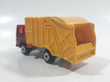 Vintage 1979 Lesney Matchbox Superfast Colectomatic Refuse Truck No. 36 Red Yellow Garbage Pickup Die Cast Toy Car Vehicle with Sliding Compactor