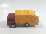 Vintage 1979 Lesney Matchbox Superfast Colectomatic Refuse Truck No. 36 Red Yellow Garbage Pickup Die Cast Toy Car Vehicle with Sliding Compactor