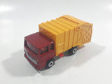 Vintage 1979 Lesney Matchbox Superfast Colectomatic Refuse Truck No. 36 Red Yellow Garbage Pickup Die Cast Toy Car Vehicle with Sliding Compactor