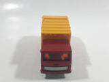Vintage 1979 Lesney Matchbox Superfast Colectomatic Refuse Truck No. 36 Red Yellow Garbage Pickup Die Cast Toy Car Vehicle with Sliding Compactor