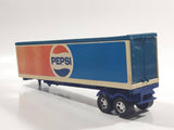 Vintage 1973 Lesney Matchbox Super Kings K-17 Trailer Pepsi Blue Red White Die Cast Toy Car Vehicle with Opening Rear Doors