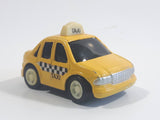 Unknown Brand Stubby Taxi Cab Pullback Motorized Friction Die Cast Toy Car Vehicle Key Chain