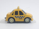 Unknown Brand Stubby Taxi Cab Pullback Motorized Friction Die Cast Toy Car Vehicle Key Chain