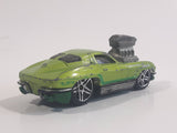 2010 Hot Wheels Toon'd Muscle '63 Corvette Tooned Metallic Green Die Cast Toy Car Vehicle