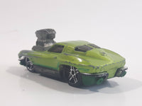 2010 Hot Wheels Toon'd Muscle '63 Corvette Tooned Metallic Green Die Cast Toy Car Vehicle