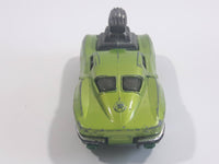 2010 Hot Wheels Toon'd Muscle '63 Corvette Tooned Metallic Green Die Cast Toy Car Vehicle