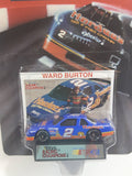 1993 Racing Champions Hardee's Racing #2 Ward Burton Hardee's Fresh Fried Chicken Mello Yello Chevy Lumina Dark Blue Die Cast Toy Race Car Vehicle with Collector Card and Display Stand - New in Package Sealed