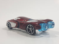 2014 Hot Wheels Marvel Iron Man Movie Film Comic Character Dark Red & Chrome Die Cast Toy Car Vehicle