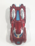 2014 Hot Wheels Marvel Iron Man Movie Film Comic Character Dark Red & Chrome Die Cast Toy Car Vehicle