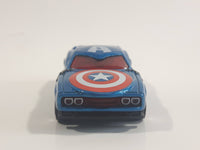 2017 Hot Wheels Marvel Character Cars Captain America Metalflake Blue Die Cast Toy Car Vehicle