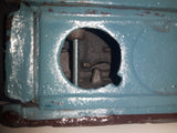 Vintage Trick Pony Horse Blue, White, and Dark Brown Cast Iron Mechanical Coin Bank