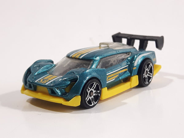 2015 Hot Wheels HW Race - World Race Super Blitzen Aqua Green Blue Die Cast Toy Race Car Vehicle