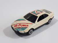 Yatming BMW 850i Tan White Red M-Power Blue #4 Sport No. 804 Die Cast Toy Car Vehicle