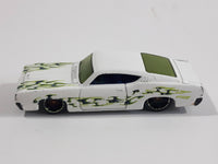 2019 Hot Wheels HW Flames '69 Ford Torino Talladega White Die Cast Toy Muscle Car Vehicle