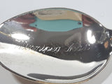 Candis Winnipeg, Manitoba Prairie Crocus Flower Pasqueflower Silver Plated Steel Metal Travel Souvenir Spoon in Sleeve