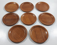 Vintage Mid Century Teak Wood Drink Coasters Set of 8