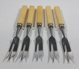 Vintage Seki HKK Bakelite Handle Non-Stain Steel Appetizer Forks Set of 5