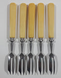 Vintage Seki HKK Bakelite Handle Non-Stain Steel Appetizer Forks Set of 5