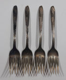 Vintage 1957 W.M. Rogers IS Lady Fair 6 1/2" Silver Fork Set of 4