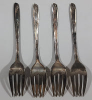 Vintage 1957 W.M. Rogers IS Lady Fair 6 1/2" Silver Fork Set of 4