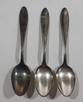 Vintage Unknown Mark 5 1/4" Long Silver Tea Spoon Set of 3