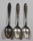 Vintage Unknown Mark 5 1/4" Long Silver Tea Spoon Set of 3