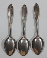 Vintage Unknown Mark 5 1/4" Long Silver Tea Spoon Set of 3