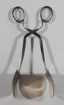 Vintage Handarbeit German Scissor Style Metal Tongs 6 3/4" Long