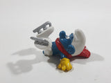 Vintage Vintage Peyo Smurf Ice Skater PVC Toy Figure 20121
