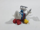 Vintage Vintage Peyo Smurf Ice Skater PVC Toy Figure 20121