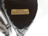 Vintage 1960s Genuine Besmo Hand Carved Ebony Wood Tribal Maasai Warriors Made in Kenya