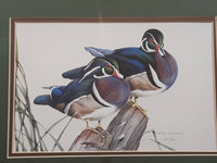 Ducks Unlimited Artist Art Lamay "Woody Buddies" 11" x 13" Framed Wildlife Art Print