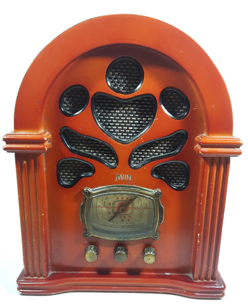 JWIN Nostalgia JK-111 Deluxe Wood Cabinet Retro Style AM/FM/TV Radio