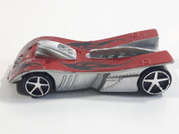 2008 Hot Wheels Motoblade Dark Red Plastic Toy Car Vehicle McDonald's Happy Meal with Crash Sound Still Working