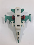 Vintage Dyna Plane No. 2014 F-16 Fighter Jet USAF Teal Green Pull Back Motorized Friction Die Cast Toy Airplane - Missing the Canopy and Front Wheel