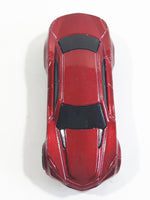 2014 Hot Wheels HW City: HW City Works Ryura LX Metalflake Dark Red Die Cast Toy Car Vehicle