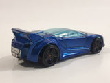 2013 Hot Wheels HW City - Night Burnerz Quick N' Sik Metalflake Blue Die Cast Toy Car Vehicle