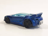 2013 Hot Wheels HW City - Night Burnerz Quick N' Sik Metalflake Blue Die Cast Toy Car Vehicle