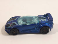 2013 Hot Wheels HW City - Night Burnerz Quick N' Sik Metalflake Blue Die Cast Toy Car Vehicle