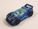 2013 Hot Wheels HW City - Night Burnerz Quick N' Sik Metalflake Blue Die Cast Toy Car Vehicle