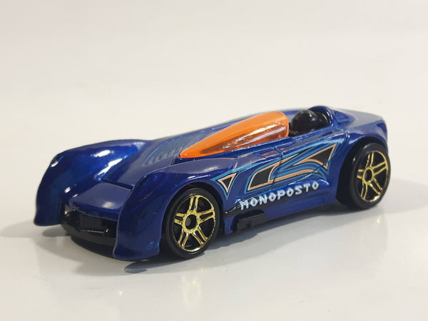 2015 Hot Wheels Monoposto Blue Die Cast Toy Car Vehicle