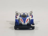 1997 Tomy GoGoGo Racers White and Blue Miniature Die Cast Toy Race Car Vehicle