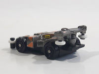1997 Tomy GoGoGo Racers Silver and Orange Miniature Die Cast Toy Race Car Vehicle