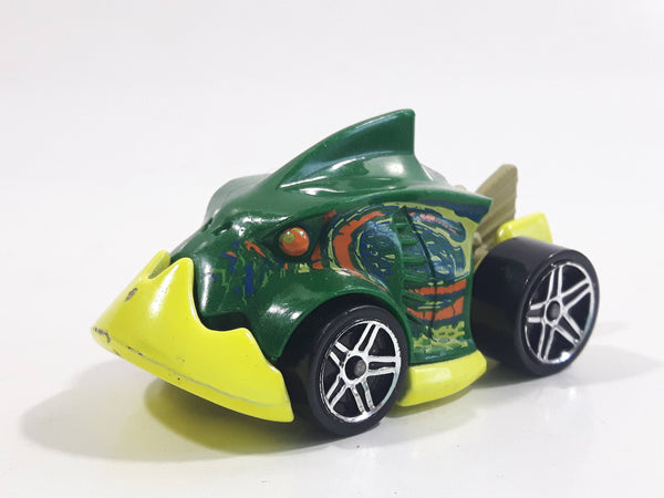 2011 Hot Wheels Creature Cars Piranha Terror Dark Green Die Cast Toy Car Vehicle